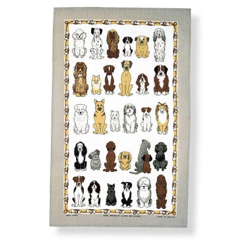 Ulster Weavers Tea Towel Cotton Dogs Arrived