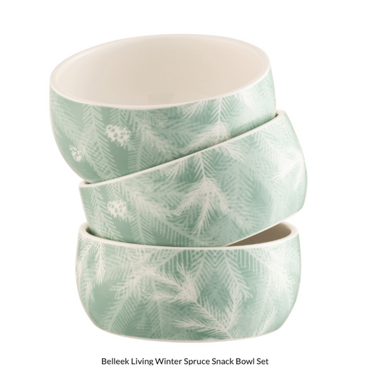 WINTER SPRUCE SNACK BOWL SET