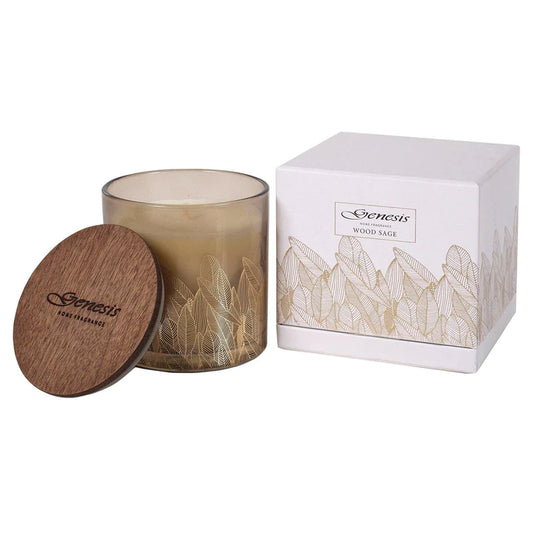 Wood Sage Round Small Candle