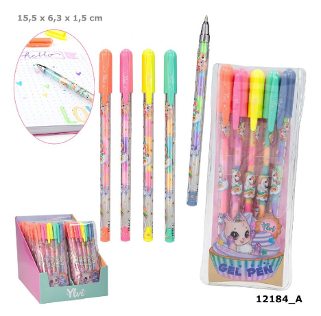 Ylvi Gel Pen Set 5 Rainbow colours