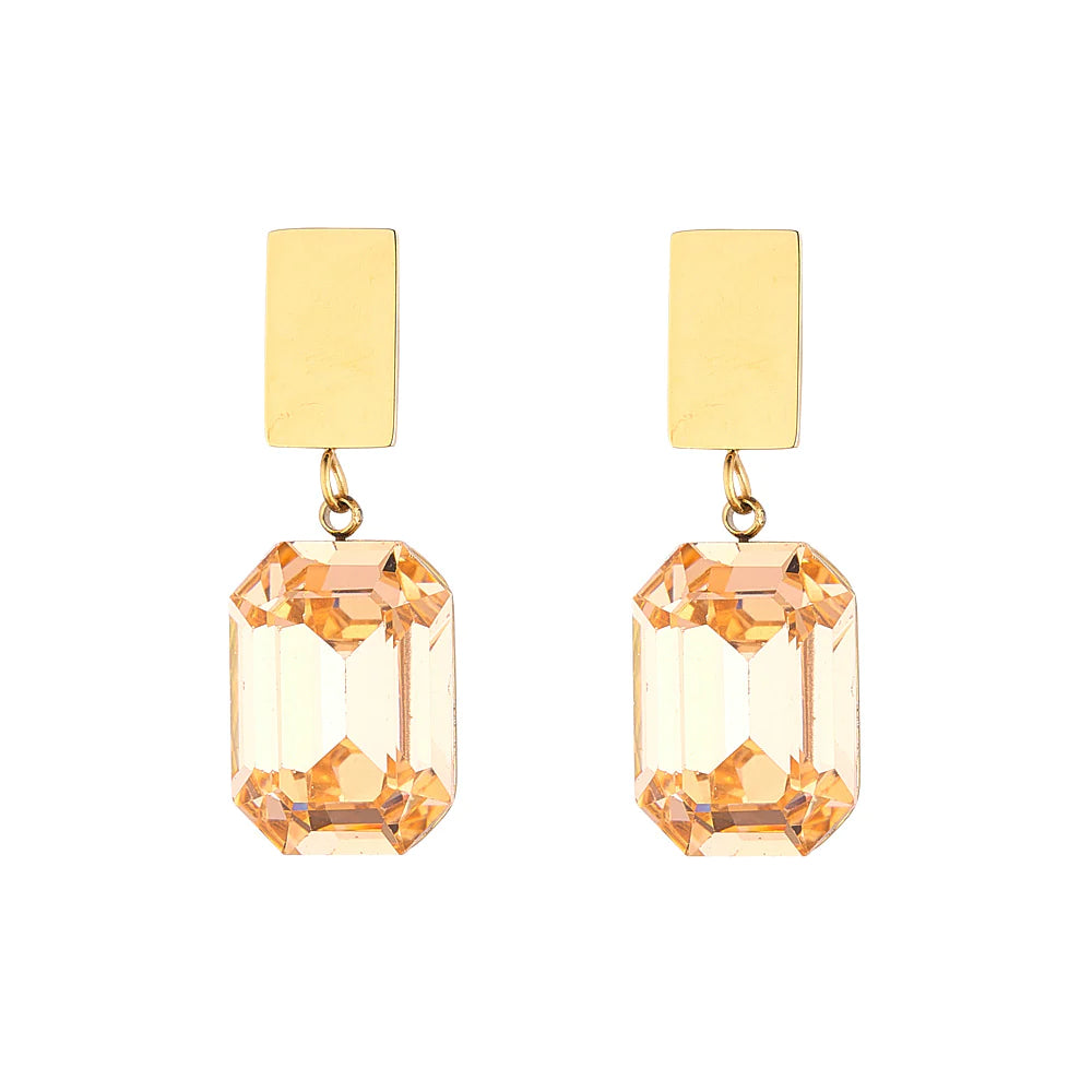Zaria Champagne Earrings