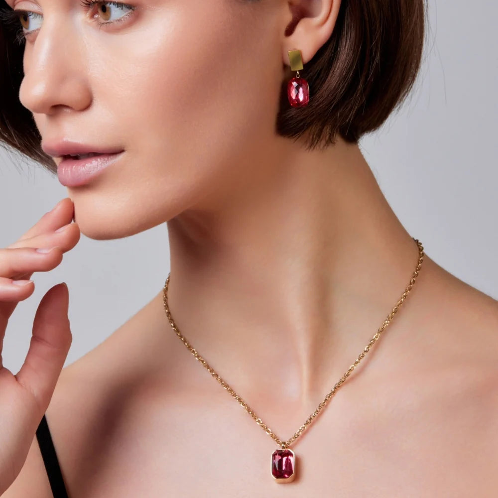 Zaria Raspberry Pink Pendant