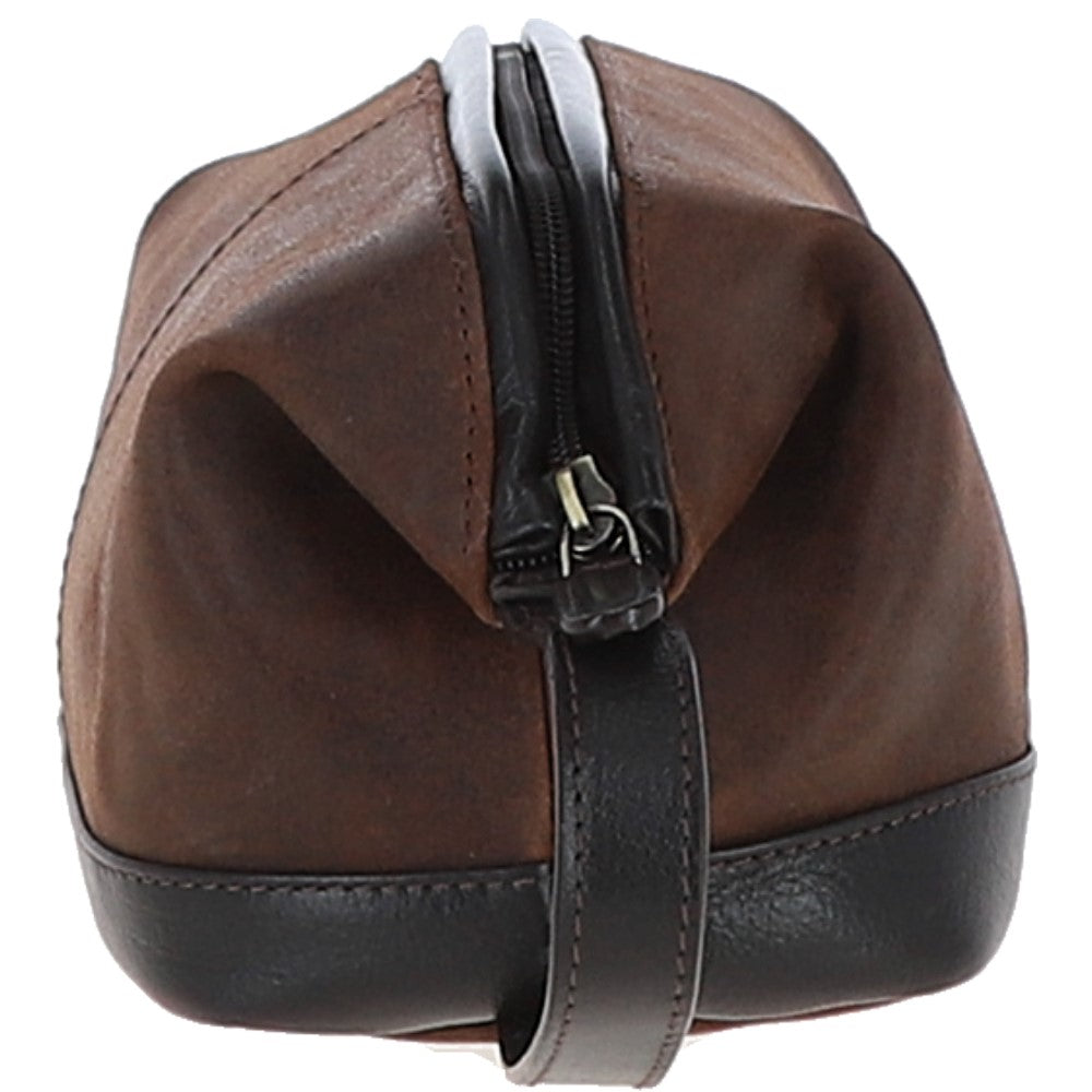 LOU LEATHER WASHBAG BROWN