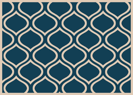 Miabella Pattern Navy 66x110cm