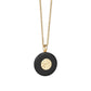 Newbridge Silverware Circular Black Stone Pendant