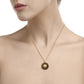 Newbridge Silverware Circular Brown Stone Pendant Brown Stone