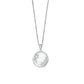 Newbridge Silverware Circular Clear Stone Floral Pendant with Clear Stones