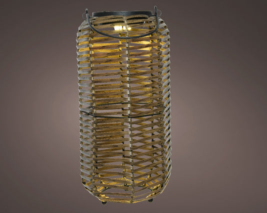 Wicker Oval Solar lantern