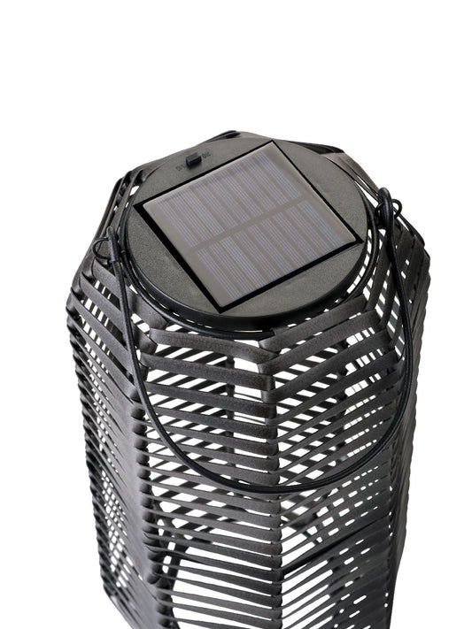 Wicker Oval Solar lantern