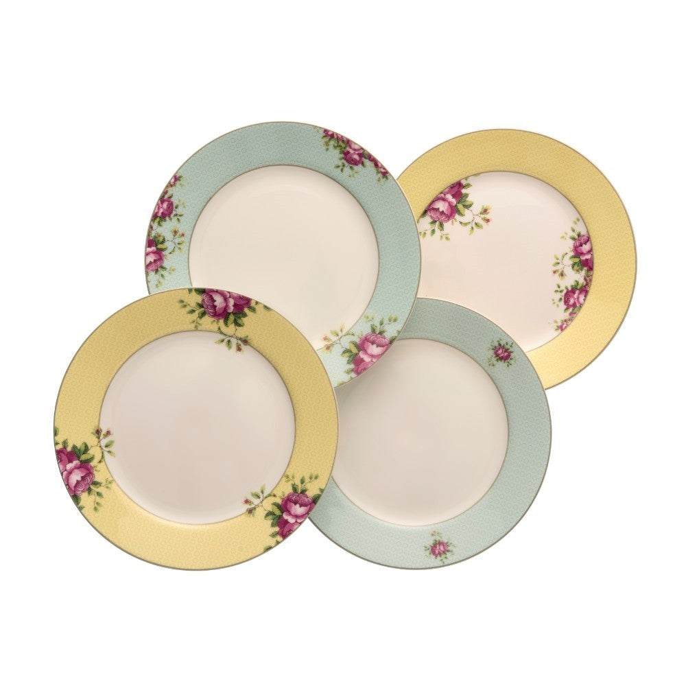 Archive Rose Mixed Tea Plates set of 4