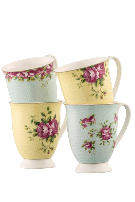 Archive Rose 4 Mugs Set