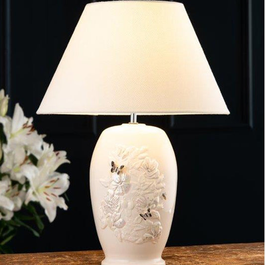 Irish Wild Rose Lamp & Shade - UK Fitting