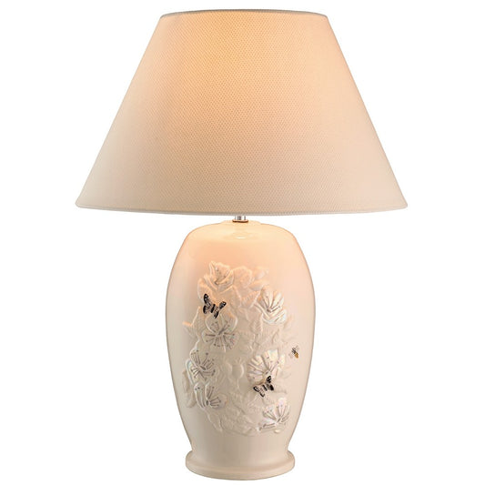 Irish Wild Rose Lamp & Shade - UK Fitting