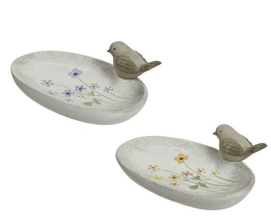Birdfeeder terracotta with flowers