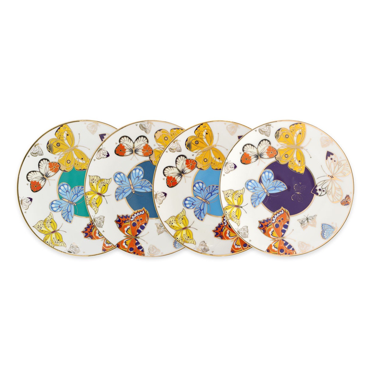 Butterfly Biscuit Plates S/4