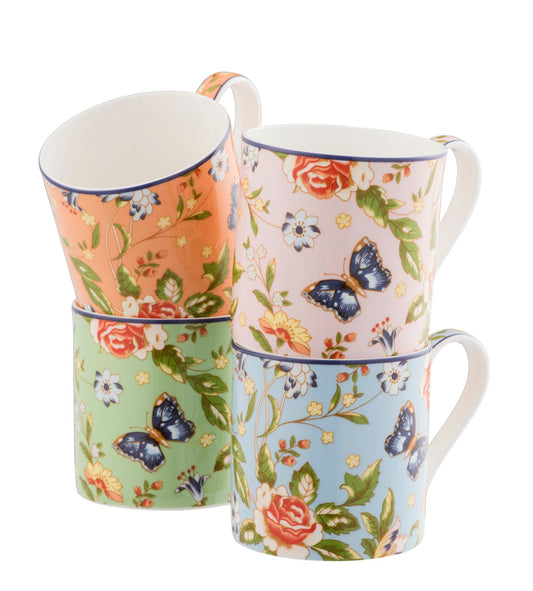 Cottage Garden Windsor 4 Mug Set