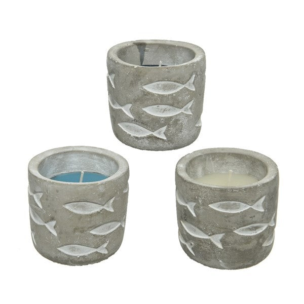 Citronella candle in pot with fish dia 7.5cm