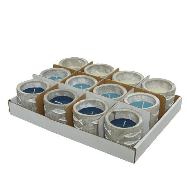 Citronella candle in pot with fish dia 7.5cm