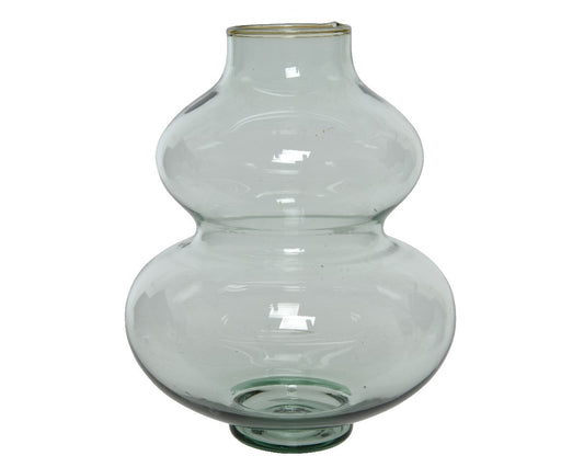 Clear Vase recycled glass H21cm