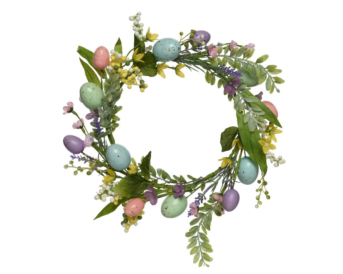 Easter Wreath with Eggs flowers and leaves dia 35cm