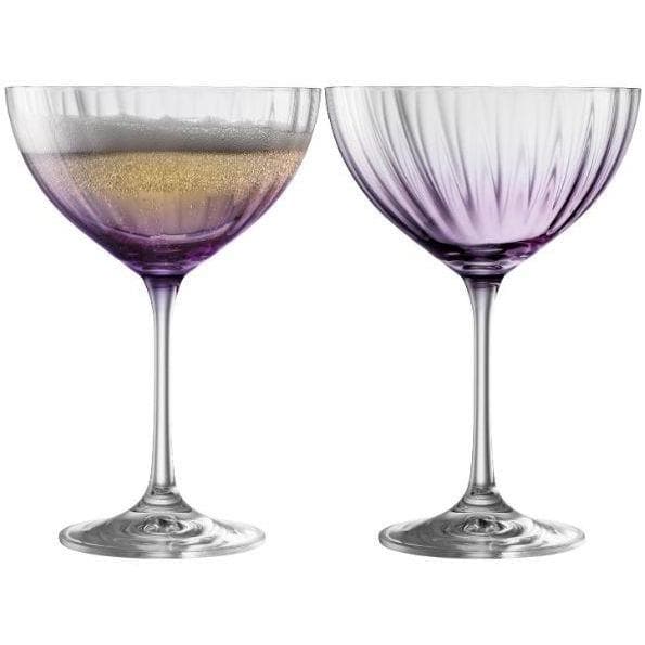 Erne Cocktail/Saucer Champagne set of 2 in Amethyst