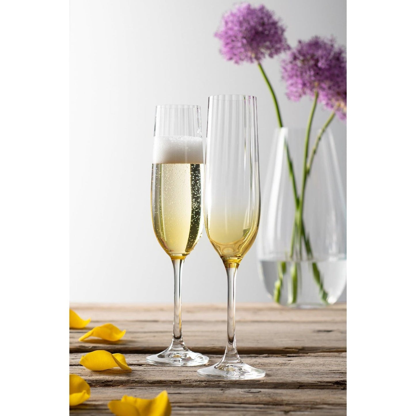 Erne Champagne Flutes set of 2 in Amber