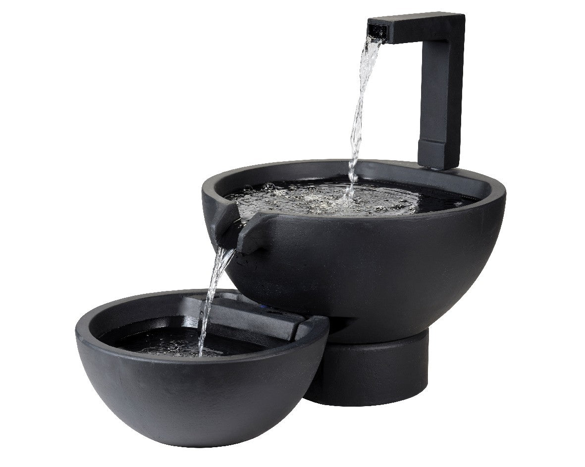 Fountain with 2 layers of bowls outdoor H68cm