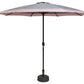 Grey/Pink Parasol polyester outdoor 2.4M