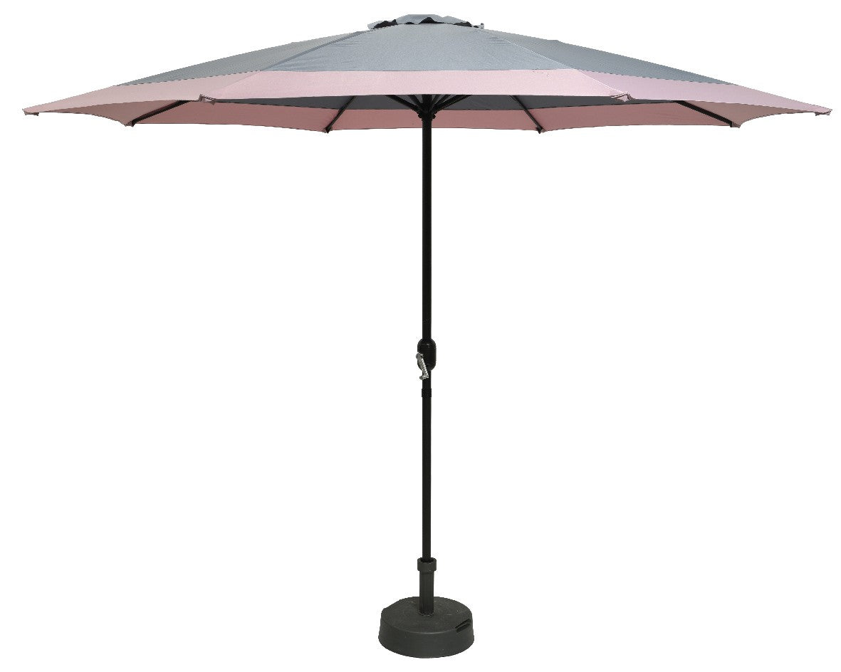 Grey/Pink Parasol polyester outdoor 2.4M