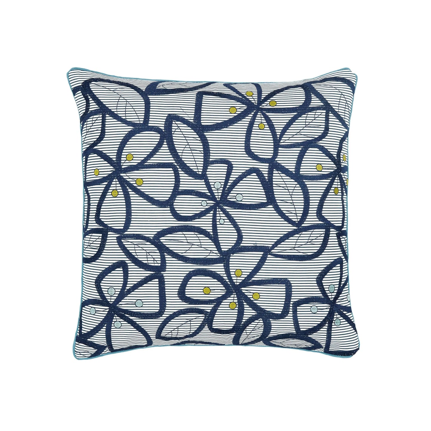 LAILA / CLARA CUSHION 45X45CM GREEN & INK