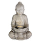 Light Grey Buddha with Fountain H42.5cm