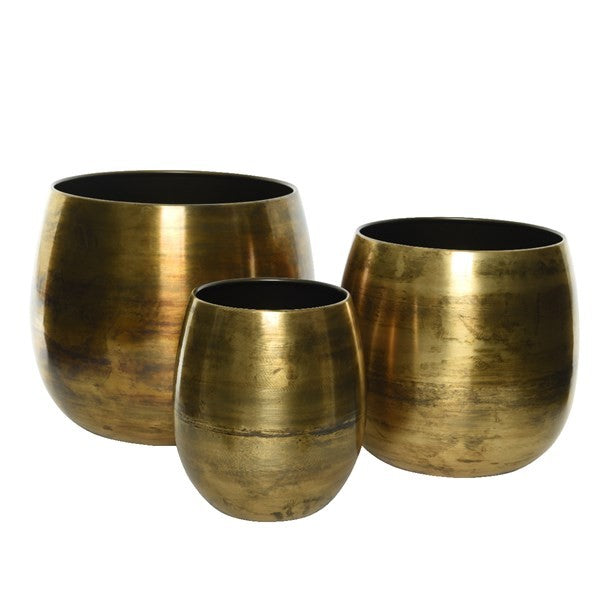 Antique Gold Medium Planter zinc