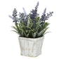 Purple lavender in off white Pot H22cm