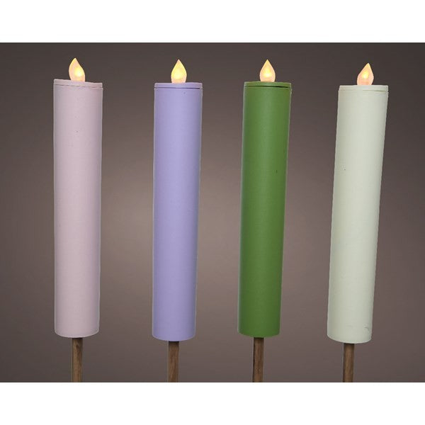 Solar candle fire flame effect H90cm