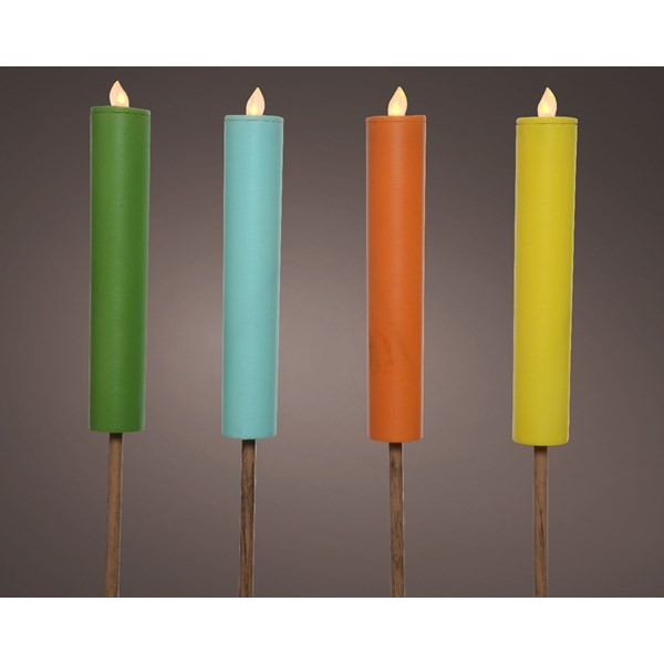 Solar candle fire flame effect H90cm