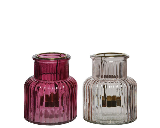 Tealightholder glass H12cm