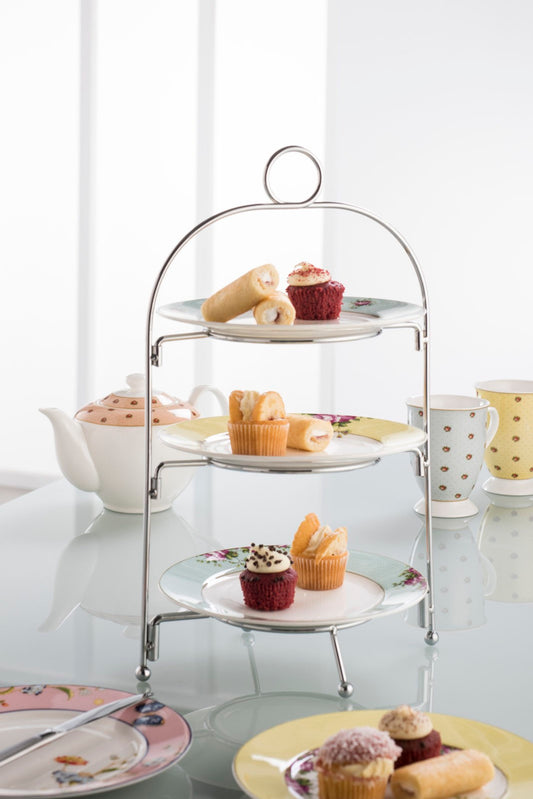 Three Tier Metal Plate Stand