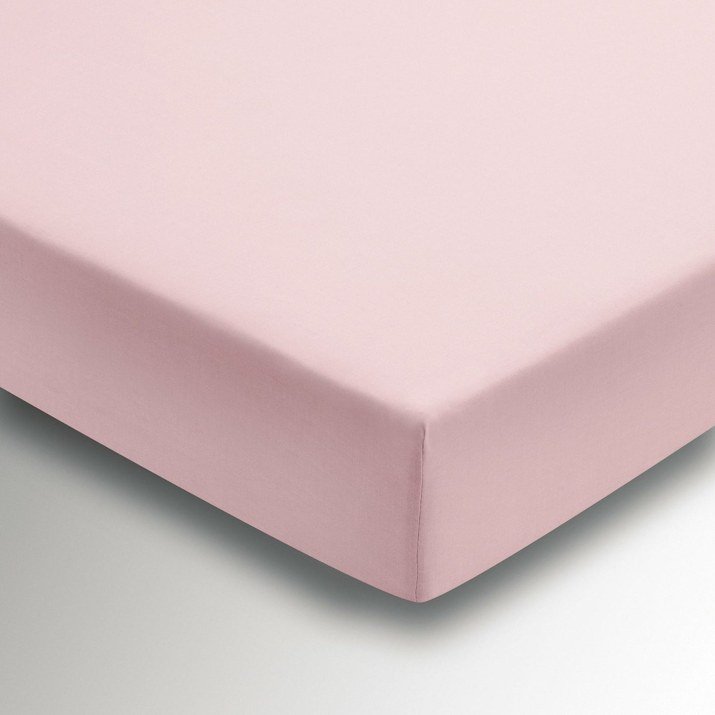 50/50 Plain Dye Percale Single Fitted Sheet, Blush