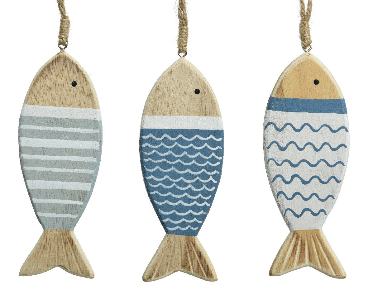 Wooden Fish with stripes