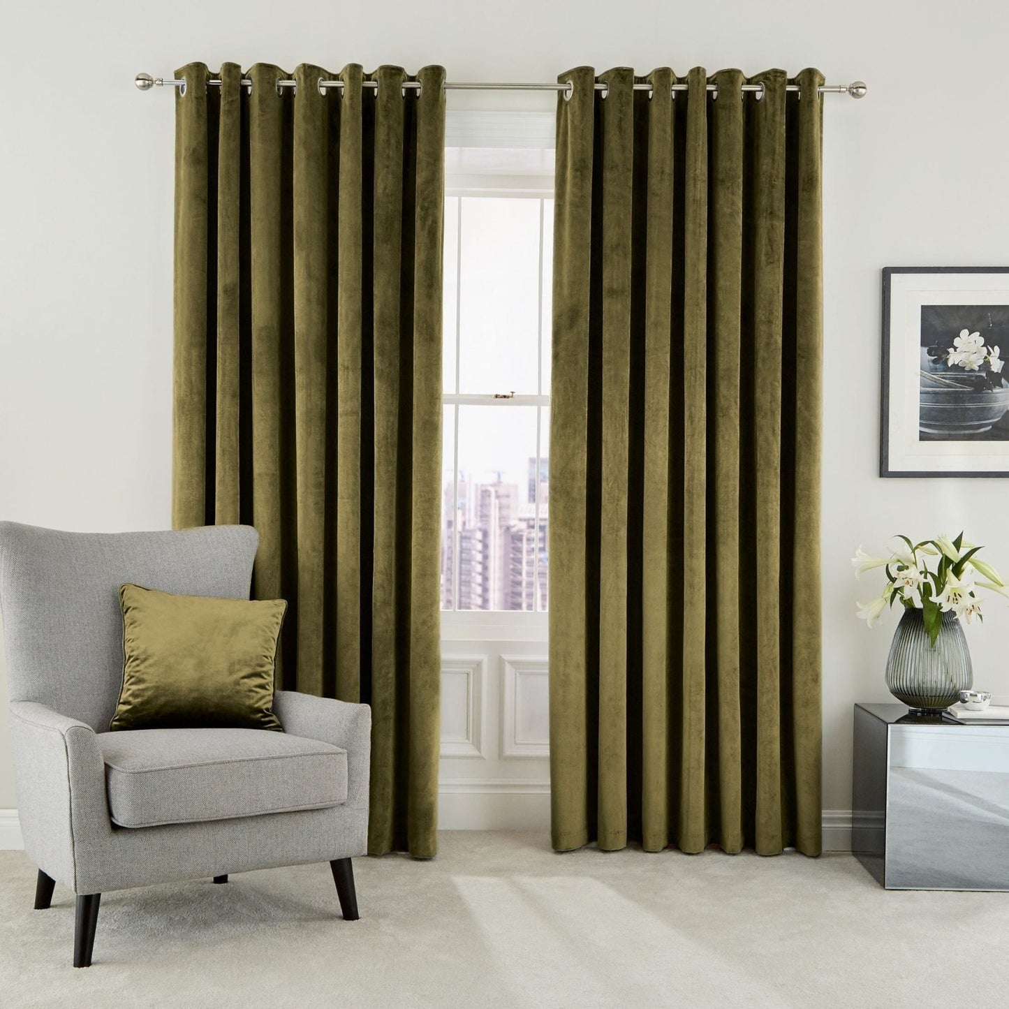 ESCALA LINED CURTAINS 90X90 (229X229CM)