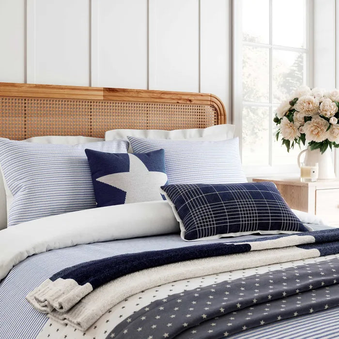 Helena Springfield Ticking Stripe Cover Set Blue