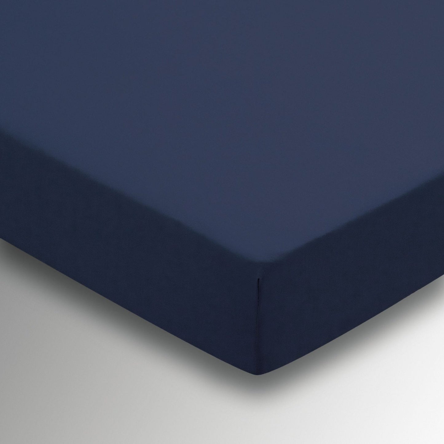 50/50 Plain Dye Percale Double Fitted Sheet - Navy