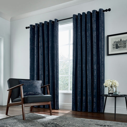 ROMA LINED CURTAINS 90X90 (229X229CM) NAVY
