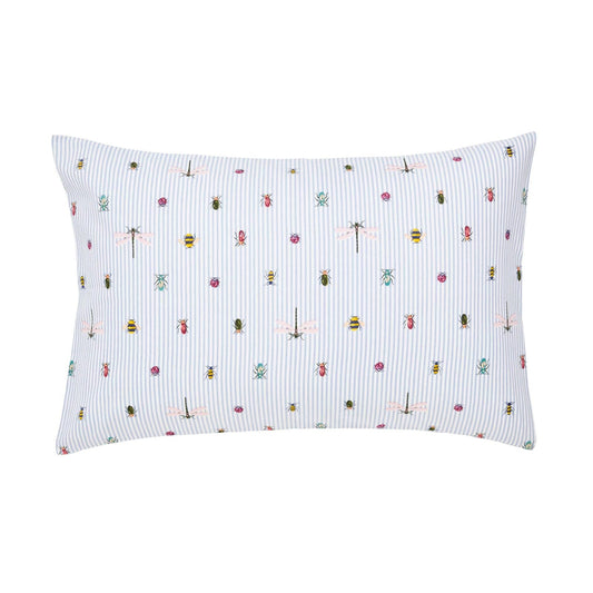BOTANICAL BUGS PILLOW CASE STD PAIRS CHALK
