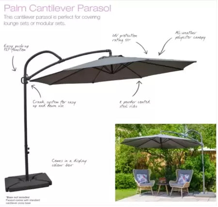 Palm Cantilever 3m Parasol